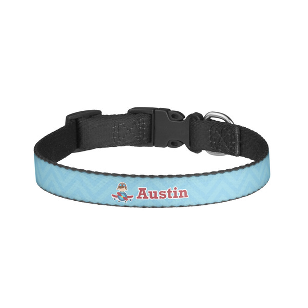 Custom Airplane Theme Dog Collar - Large (Personalized)