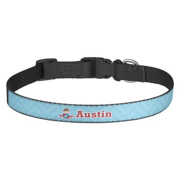 Custom Airplane Theme Dog Collar (Personalized)