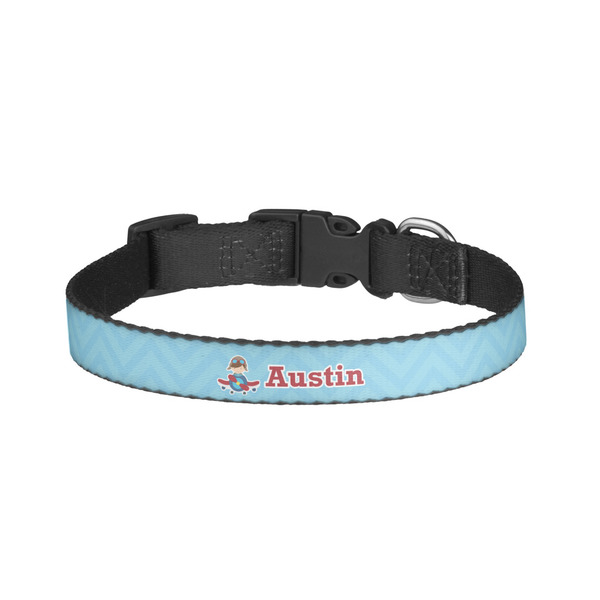 Custom Airplane Theme Dog Collar - Small (Personalized)