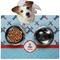 Airplane Theme Dog Food Mat - Medium LIFESTYLE