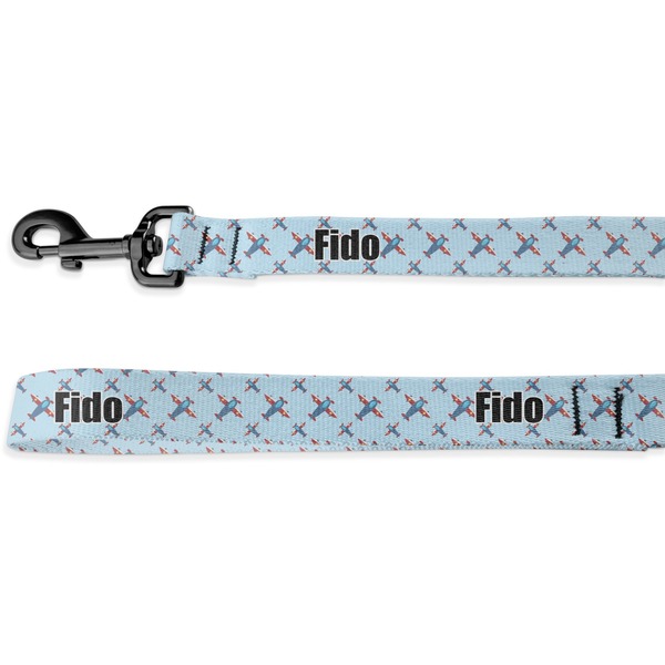 Custom Airplane Theme Deluxe Dog Leash - 4 ft (Personalized)