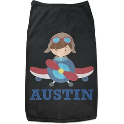 Airplane Theme Black Pet Shirt (Personalized)