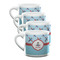 Airplane Theme Double Shot Espresso Mugs - Set of 4 Front