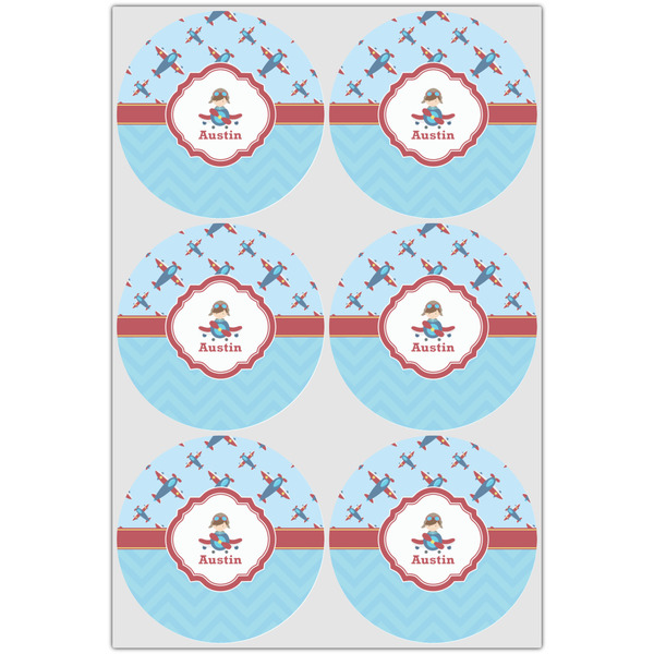 Airplane Theme Drink Topper - Large - Set of 6