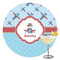 Airplane Theme Printed Drink Topper - 3.5" (Personalized)