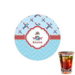 Airplane Theme Printed Drink Topper - 1.5" (Personalized)