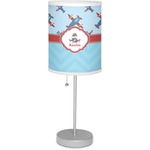 Airplane Theme 7" Drum Lamp with Shade Polyester (Personalized)