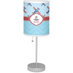 Airplane Theme Lamp with Drum Shade (Personalized)