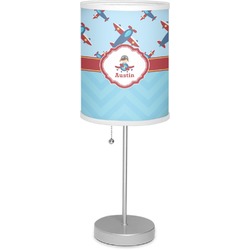 Airplane Theme Lamp with Drum Shade (Personalized)