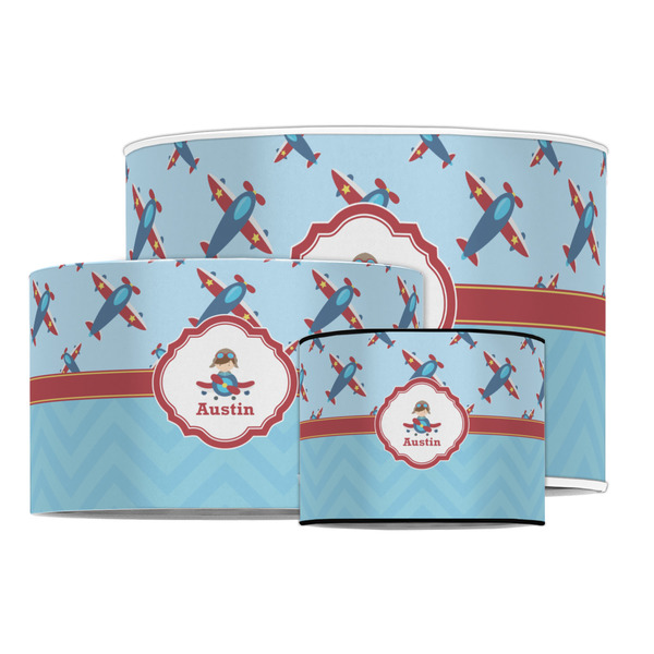 Airplane Theme Drum Lampshades - MAIN