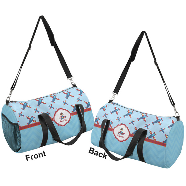 Airplane Theme Duffle bag large front and back sides