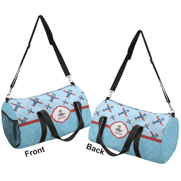 Airplane Theme Duffle bag small front and back sides