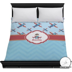 Airplane Theme Duvet Cover - Full / Queen (Personalized)