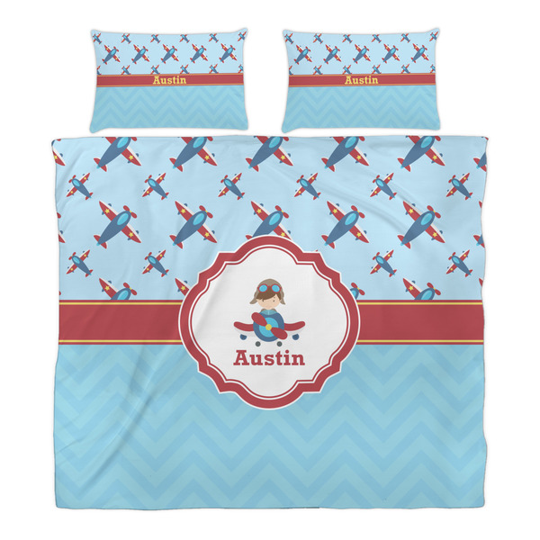 Airplane Theme Duvet Cover Set - King - Alt Approval