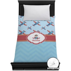 Airplane Theme Duvet Cover - Twin (Personalized)