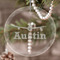 Airplane Theme Engraved Glass Ornaments - Round-Main Parent