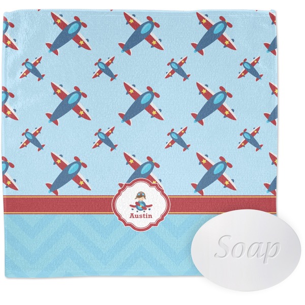 Custom Airplane Theme Washcloth (Personalized)