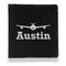 Airplane Theme Leather Binder - 1" - Black (Personalized)