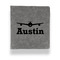 Airplane Theme Leather Binder - 1" - Grey - Front View