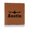 Airplane Theme Leather Binder - 1" - Rawhide (Personalized)