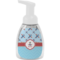 Airplane Theme Foam Soap Bottle - White (Personalized)