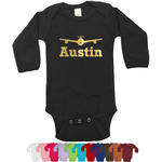 Airplane Theme Bodysuit w/Foil - Long Sleeves (Personalized)