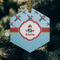 Airplane Theme Frosted Glass Ornament - Hexagon (Lifestyle)