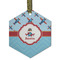 Airplane Theme Flat Glass Ornament - Hexagon w/ Name or Text
