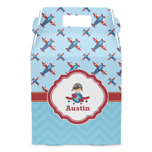 Airplane Theme Gable Favor Box - Front