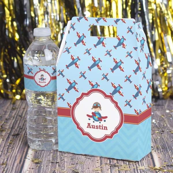 Airplane Theme Gable Favor Box - In Context