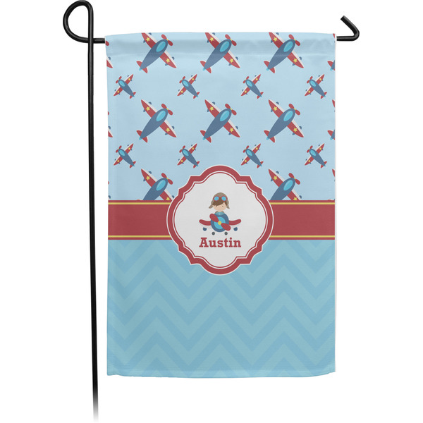 Custom Airplane Theme Small Garden Flag - Single Sided w/ Name or Text