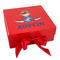 Airplane Theme Gift Boxes with Magnetic Lid - Red - Front