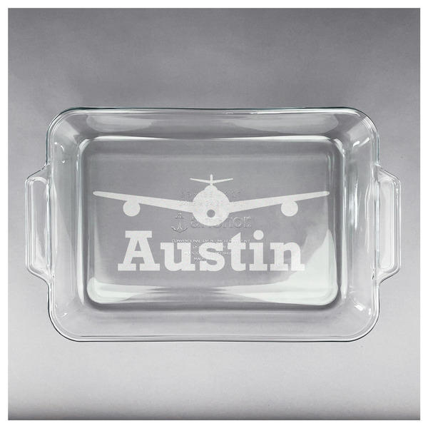 Airplane Theme Glass Baking Dish - APPROVAL (13x9)