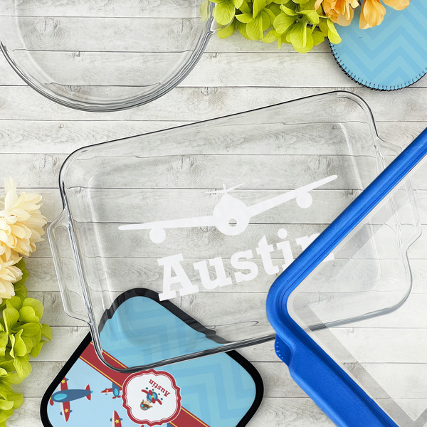 Airplane Theme Glass Baking Dish - LIFESTYLE (13x9)