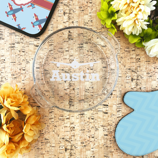 Airplane Theme Glass Pie Dish - LIFESTYLE