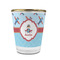 Airplane Theme Glass Shot Glass - 1.5 oz - with Gold Rim - Single (Personalized)