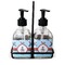 Airplane Theme Glass Soap Lotion Bottle
