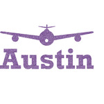 Airplane Theme Glitter Sticker Decal - Custom Sized (Personalized)