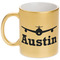 Airplane Theme Gold Mug - Main