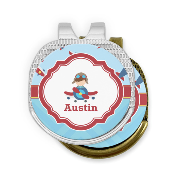 Airplane Theme Golf Ball Marker Hat Clip - PARENT/MAIN