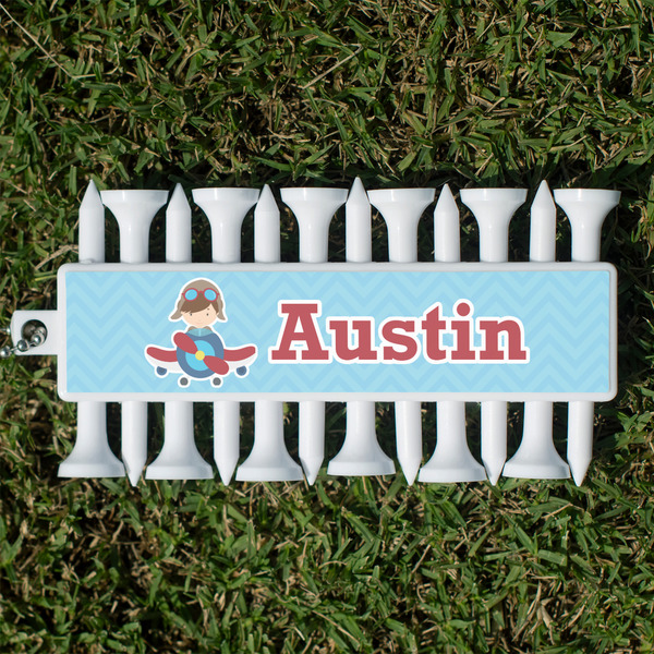 Custom Airplane Theme Golf Tees & Ball Markers Set (Personalized)