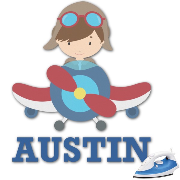 Custom Airplane Theme Graphic Iron On Transfer - Up to 15"x15" (Personalized)