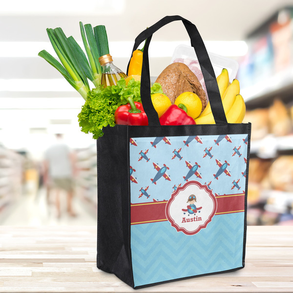 Airplane Theme Grocery Bag - LIFESTYLE