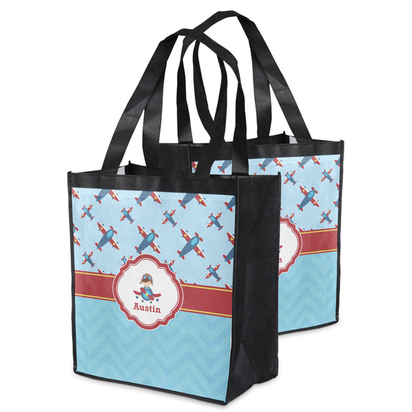 Airplane Theme Grocery Bag - MAIN