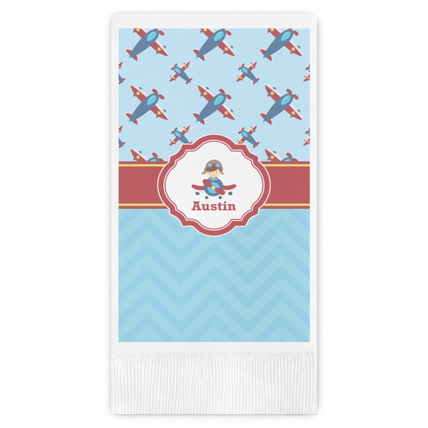 Custom Airplane Theme Guest Paper Towels - Full Color (Personalized)