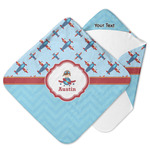 Airplane Theme Hooded Baby Towel (Personalized)