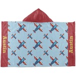 Airplane Theme Kids Hooded Towel (Personalized)