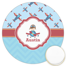 Airplane Theme Printed Cookie Topper - 3.25" (Personalized)