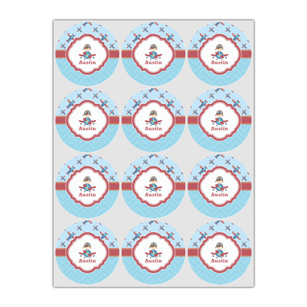 Airplane Theme Icing Circle - Small - Set of 12