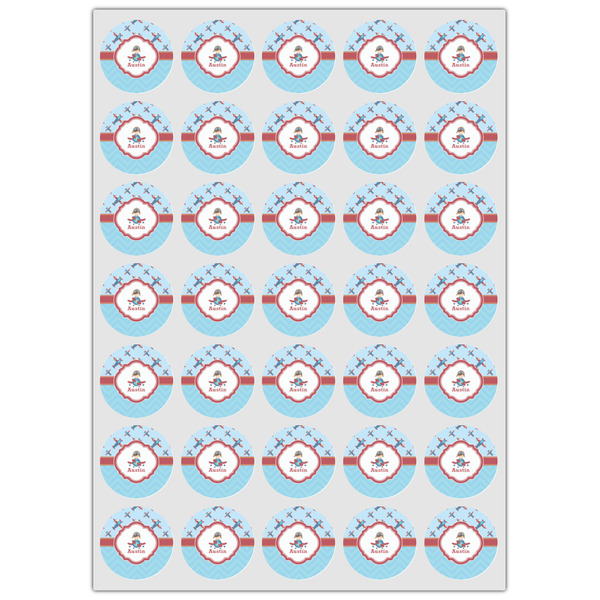 Airplane Theme Icing Circle - XSmall - Set of 35